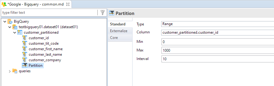 metadata table partition