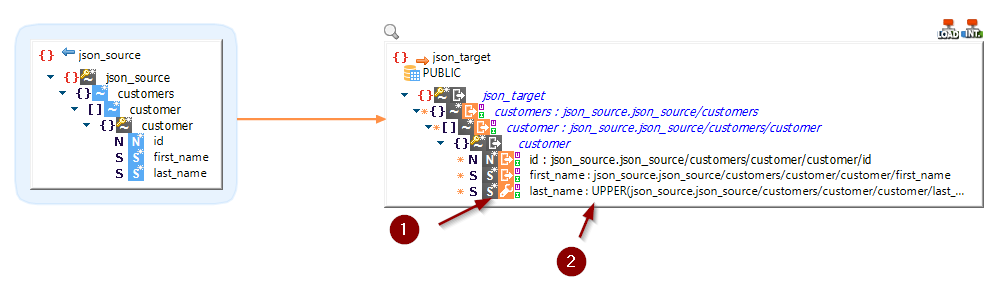 transparent staging json to json with sql function