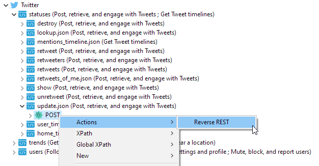 twitter metadata 10 reverse rest