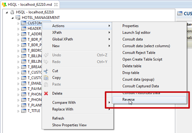 object metadata table cannot be changed