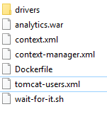 docker analytics folder