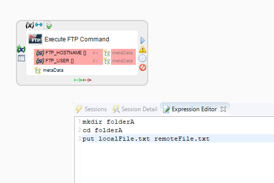 process action commands example