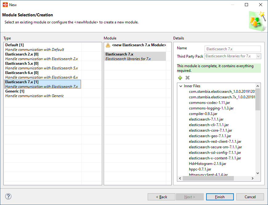 modules elasticsearch