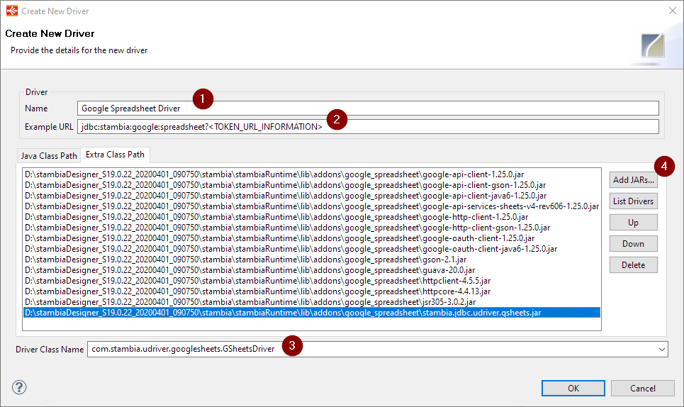 sql explorer google sheet driver extra class path