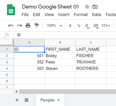 example sheet