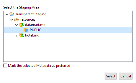 transparent staging selection